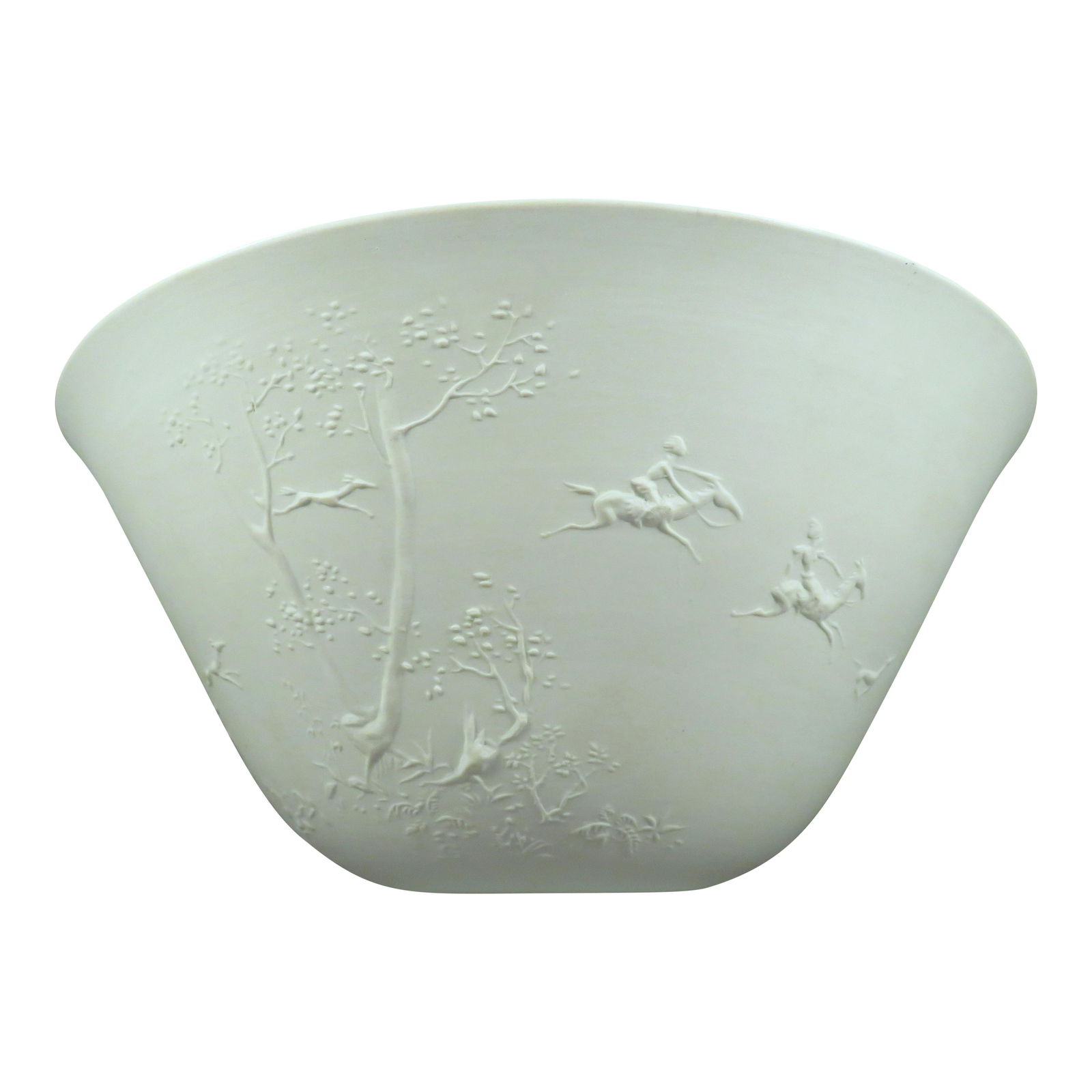 KPM Berlin Biscuit Relief Hunting Scene Porcelain Bowl (1 of 12)