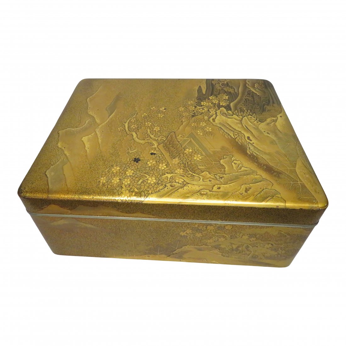 Important Japanese Gold Lacquer Ryoshibako Document Box (1 of 17)