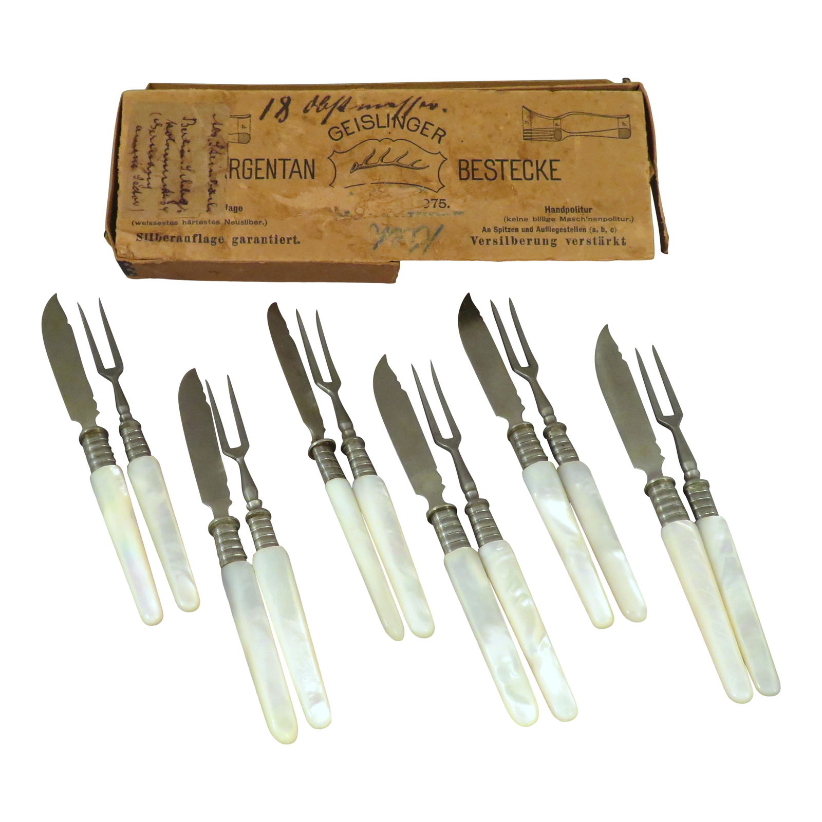 Set WMF Geislingen Argentan Mother of Pearl Flatware (1 of 6)