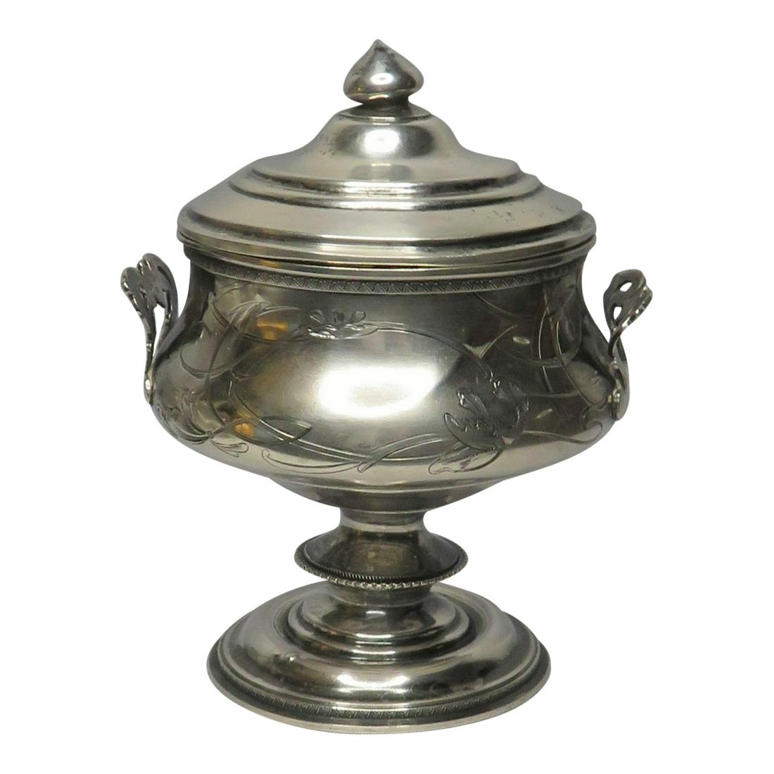 Imperial Russian Silver Lidded Bowl Ivan Fedotov (1 of 8)