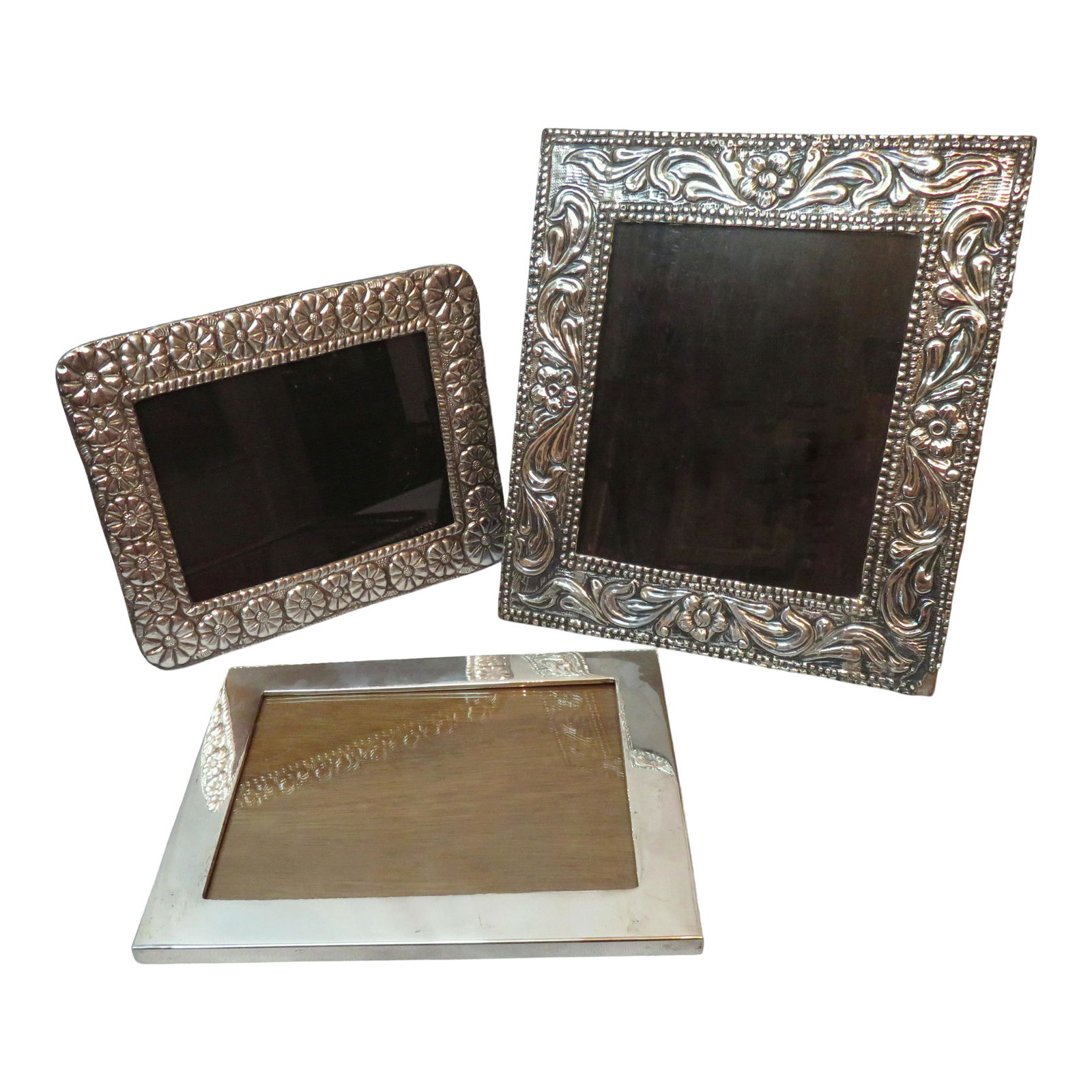 (3) Vintage Taxco Mexican 950 Sterling Silver Frames (1 of 10)