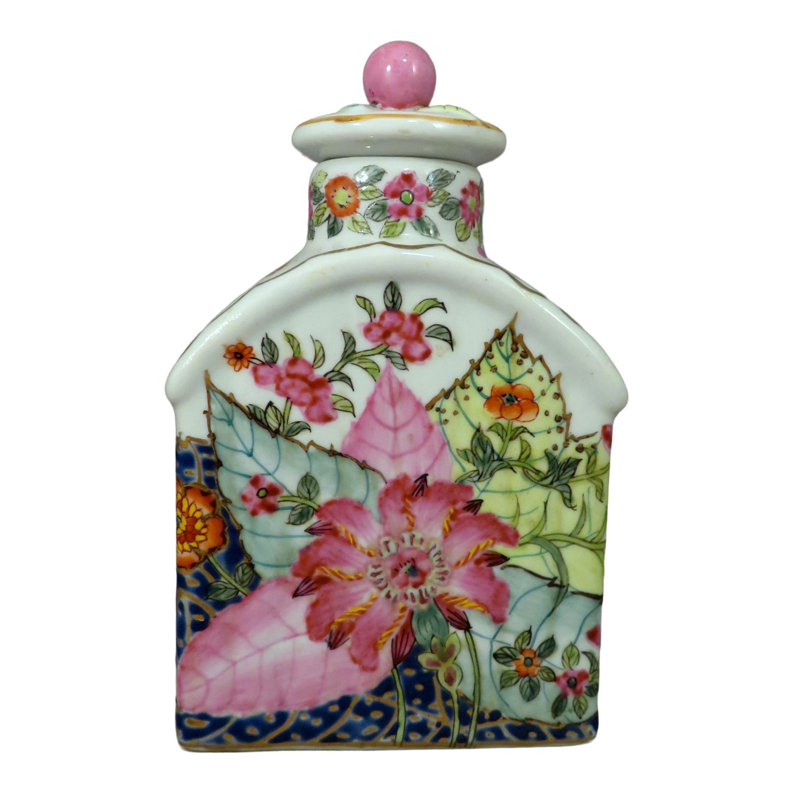 Chinese Tobacco Leaf Porcelain Lidded Bottle or Jar (1 of 6)