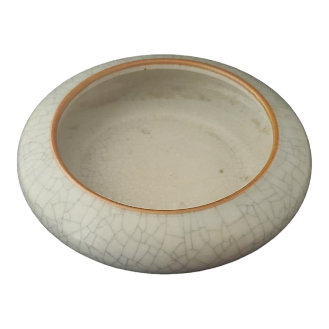 Chinese Qing Dynasty Crackled Celadon Porcelain Bulb or Narcissus Bowl (1 of 6)