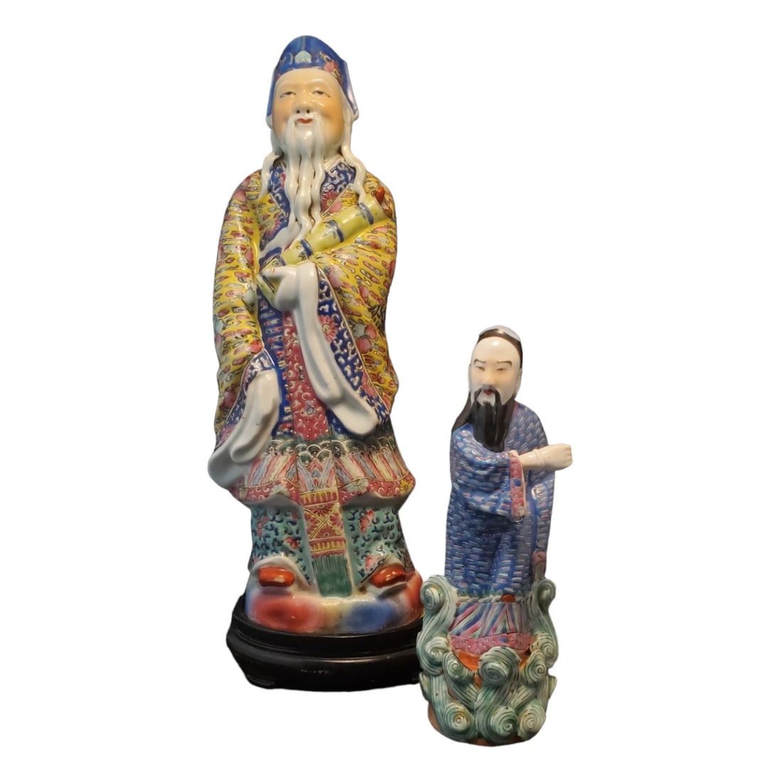 Two Chinese Famille Rose Porcelain Immortal Figures (1 of 16)