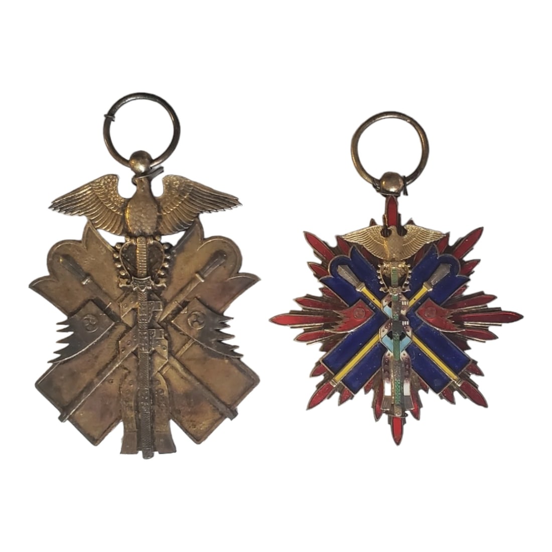 (2) Imperial Japanese Order of the Golden Kite Badges (1 of 4)