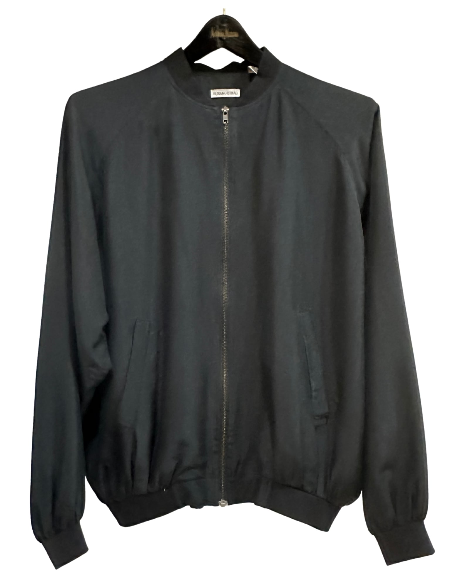 BURMA BIBAS, Men's Jacket, Black, Silk, Medium: Burma Bibas, men's jacket Brand: Burma Bibas Made In: China Color: Black Size: Medium Material: Silk Lining: Acetate Eligible for In-House Shipping