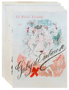 LES COMPAGNONS DE LA BELLE EPOQUE, by LOUIS BERTHOMMÉ SAINT-ANDRÉ, Limited Edition,: Les Compagnons de la Belle Epoque with 28 Original Lithographs by Louis Berthommé Saint-André, Limited Edition, #322/350 Supple cover. Limited edition. Without place, name or date [Circa 194