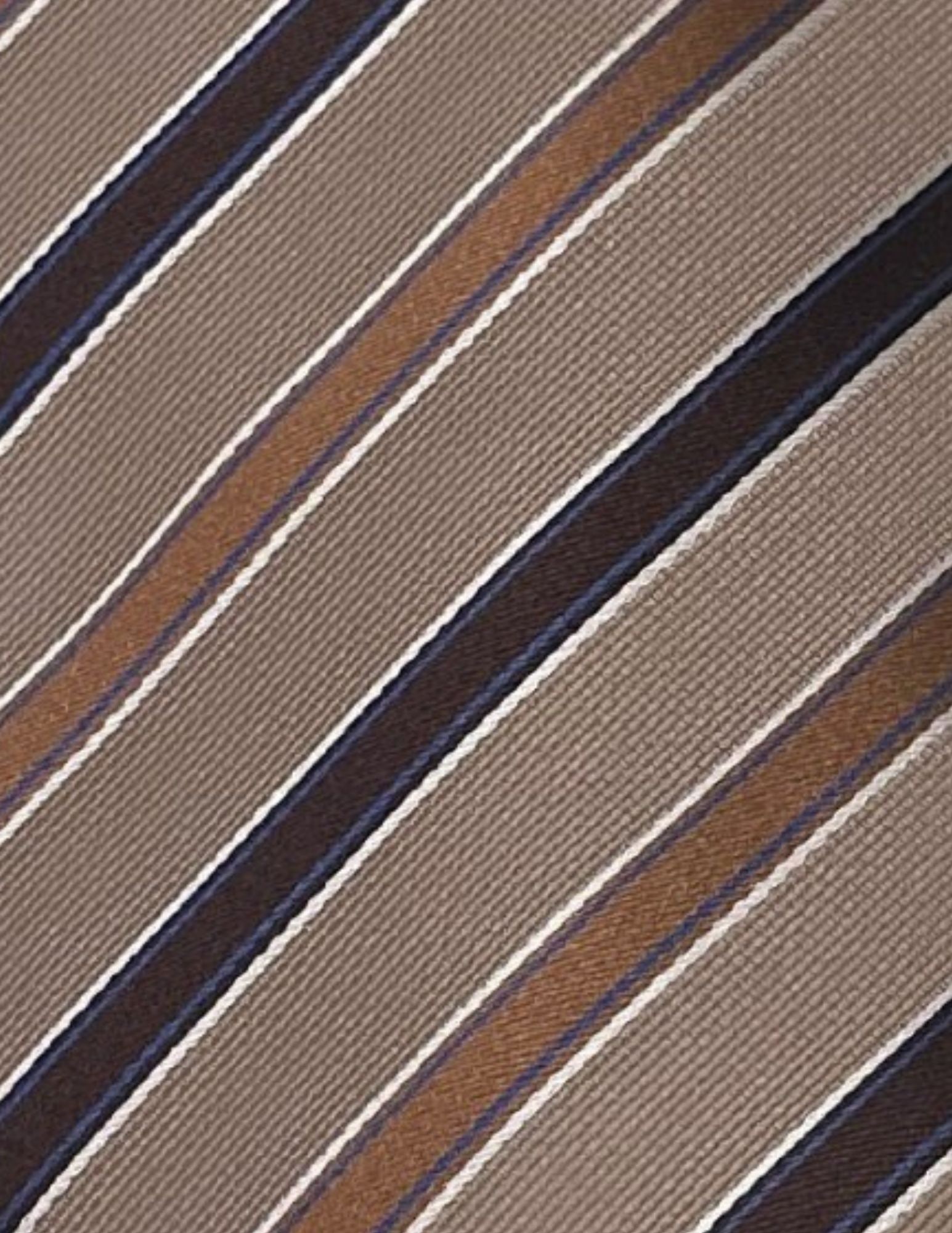 BRIONI, Tie, Handmade, Beige/Brown, Stripe: Brand: Brioni, Italy, Handmade Color: Beige/Brown (Color appearance/shade can vary due to factors including lighting, monitors, etc.) Pattern: Stripe Material: 100% Silk Width: 3 3/4 inch (9cm) Eligib