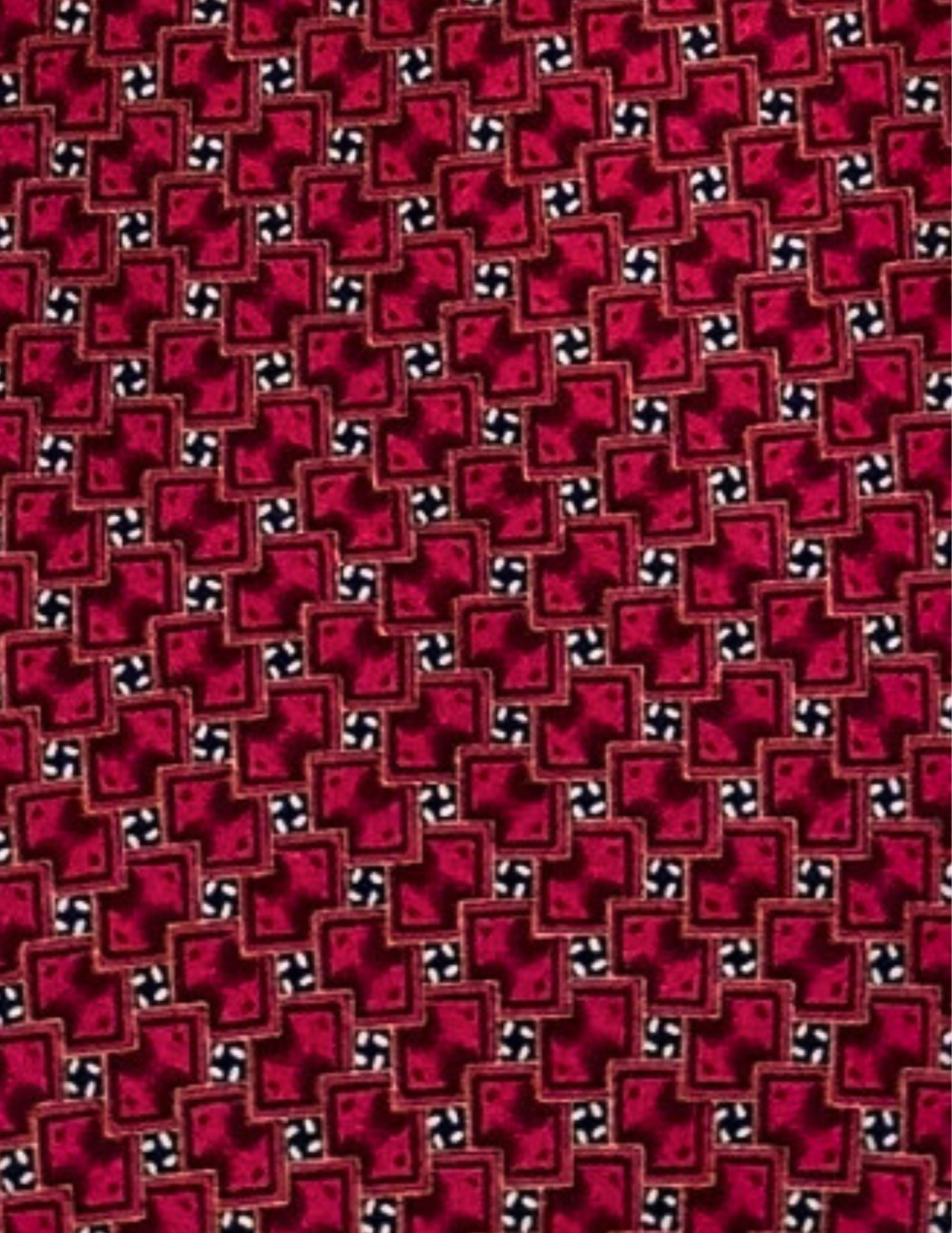 BRIONI, Men's Tie, Red, Geometric, Silk, Handmade: Brand: Brioni, Italy, Handmade Color: Red (Color appearance/shade can vary due to lighting, monitors, etc.) Pattern: Geometric Material: 100% Silk Width: 3 3/4 inch (9cm) Eligible for In-House Shippin