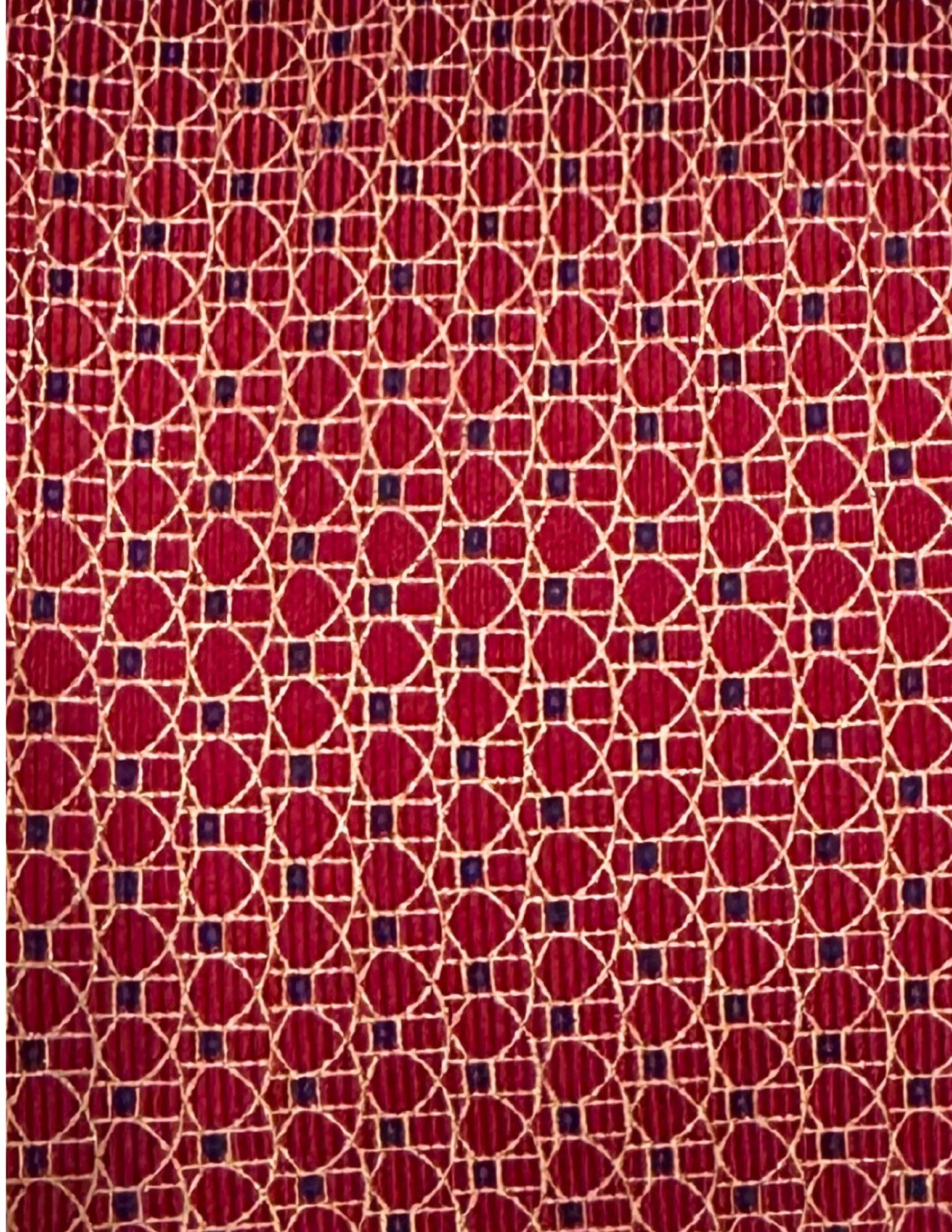 BRIONI, Men's Tie, Red, Handmade, Geometric, Silk: Brand: Brioni, Italy, Handmade Color: Red (Color appearance/shade can vary due to lighting, monitors, etc.) Pattern: Geometric Material: 100% Silk Width: 3 3/4 inch (9cm) Eligible for In-House Shippin