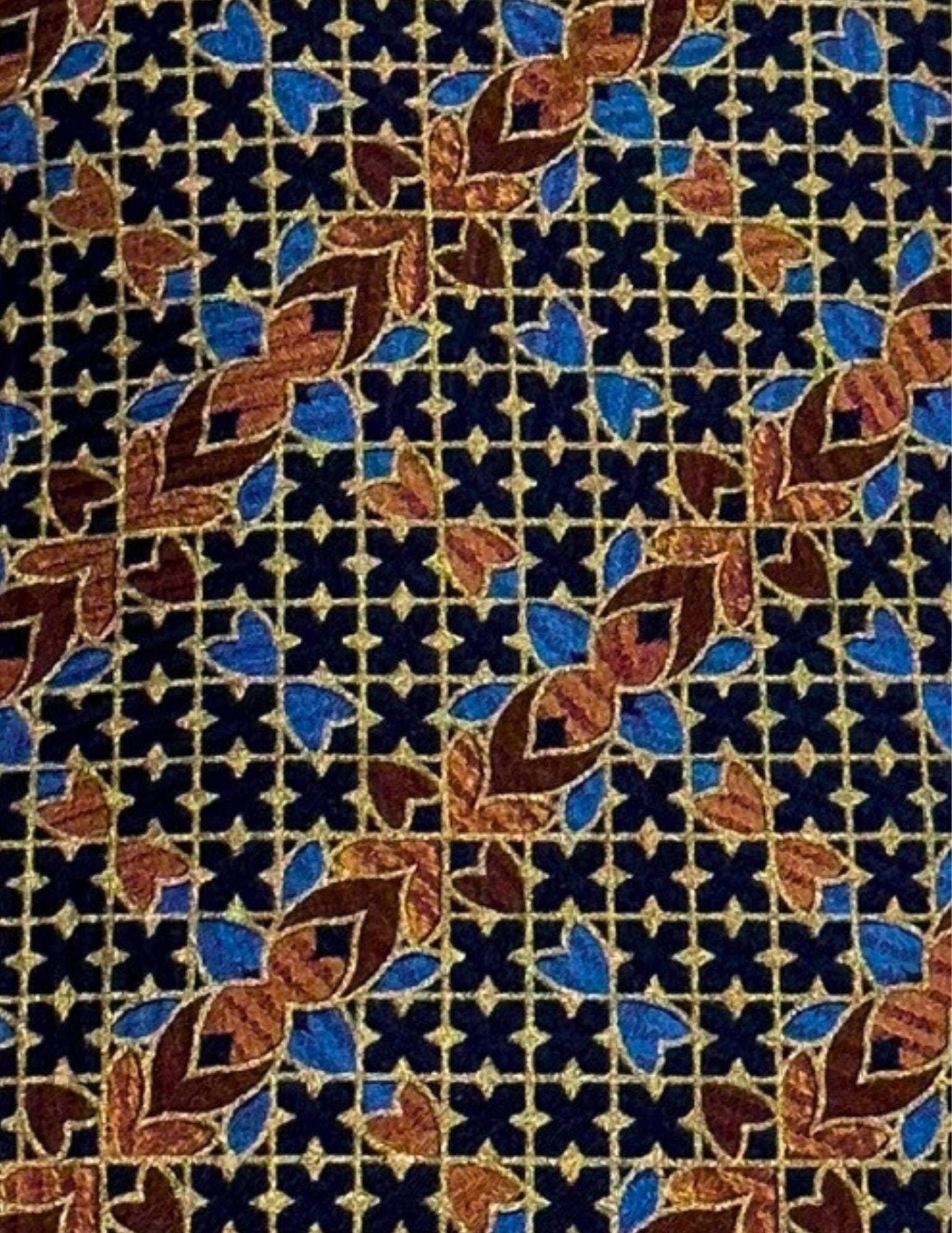 BRIONI, Men's Tie, Multicolor, Geometric, Handmade, Silk: Brand: Brioni, Italy, Handmade Color: Multicolor: Black/Brown/Teal (Color appearance/shade can vary due to lighting, monitors, etc.) Pattern: Geometric Material: 100% Silk Width: 3 3/4 inch (9cm) Elig