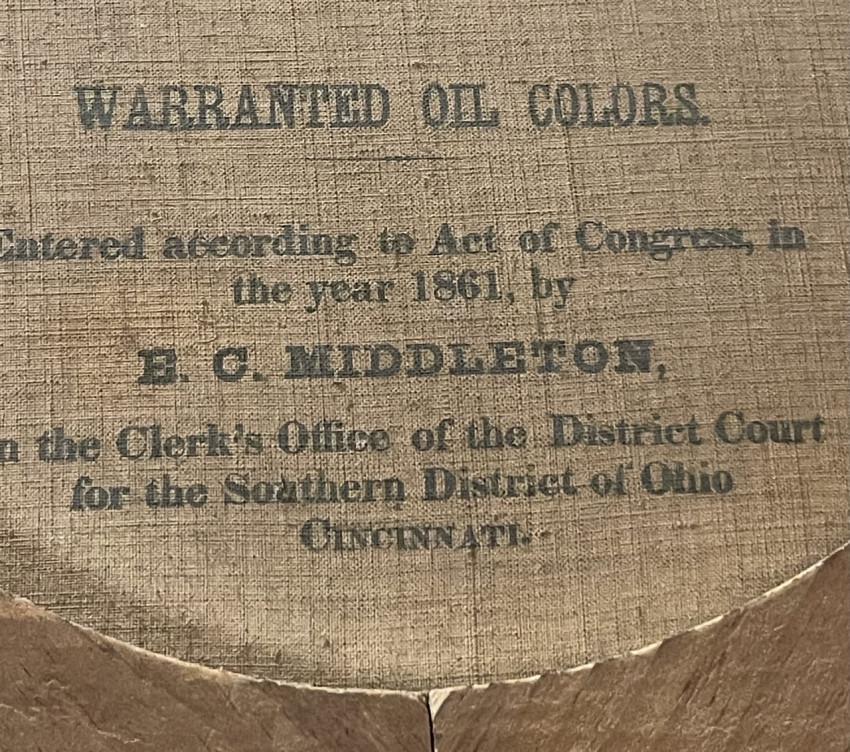 [Cincinnati Lithography] Middletonâ€™s National Oil: Elijah C. MIDDLETON; Gilbert STUART [Cincinnati Lithography] Middletonâ€™s National Oil Portraits George & Martha WASHINGTON 1861 [Cincinnati Lithography] Middletonâ€™s Oil Portraits George