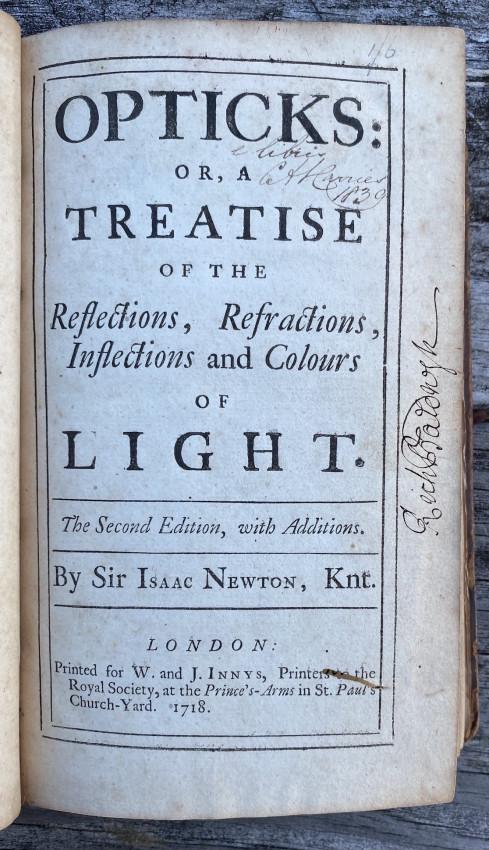 Isaac NEWTON Opticks ... 2nd ed (1 of 11)