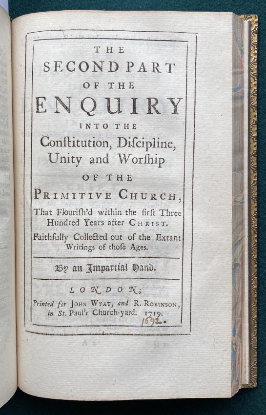 Peter KING Enquiry into the Primitive Church 1719 2nd: [John WESLEY] - [Peter KING (author)] An Enquiry into ... The Primitive Church [1719 second edition] Offered for sale by Adam Langlands of 'Shadowrock Rare Books' - for more information please contact