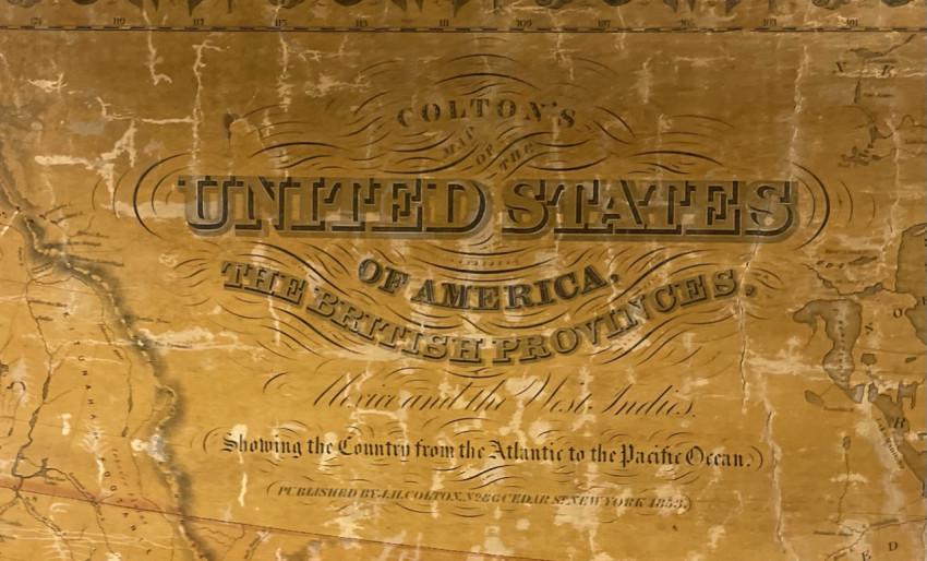 [WALL MAP]. Colton's map of the U.S.A . NY: 1853 (1 of 8)