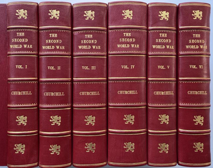BINDING W.S. CHURCHILL Second World War 6 vol 1st eds (1 of 9)