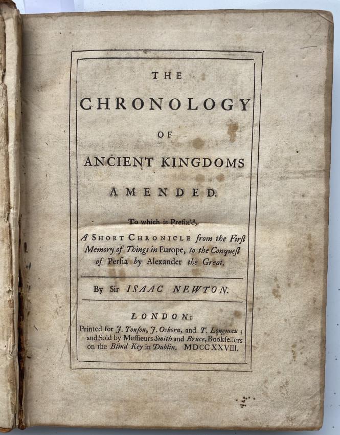 Isaac NEWTON Chronology of Ancient Kingdoms 1st ed (1 of 10)