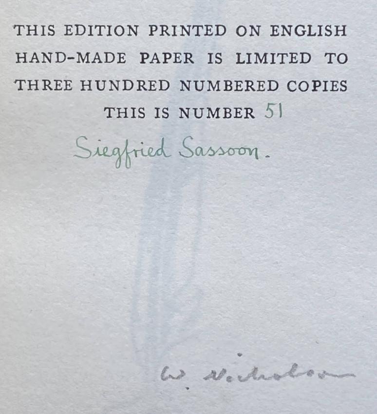 William NICHOLSON & S. SASSOON signed ltd edition (1 of 12)