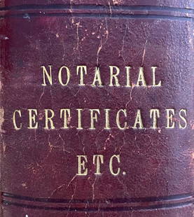 John E. Newton, a Notary Public of the City of London. 2 volumes of Notarial Certificates from 1916: John Edward NEWTON, Notary Public, Lombard Street, London.[Notarial Certificates &c. No. 1. 1916; ….. No. 2. 1916 ]. [London:] 1916.Two volumes, folio (12 7/8 x 8 ¾ inches; 327 x