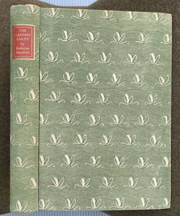 Katherine Mansfield, a modernist master: The Garden Party, ltd ed with Marie Laurencin lithos.: Katherine MANSFIELD (1888-1923). The Garden Party & Other Stories with coloured lithographs by Marie Laurencin. London: [printed in Verona at the Officina Bodoni for] The Verona Press, [colophon: