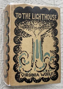 Virginia Woolf 'To the Lighthouse' NY July 1927 1st US ed, 3rd printing, with dust-jacket: Virginia WOOLF (1882-1941).To the Lighthouse. New York: Harcourt, Brace & Company, [July 1927]. Octavo (7 ½ x 5 1/8 inches; 190 x 130 mm). Pp. [1-]9-310[-312]. Half-title. Light green