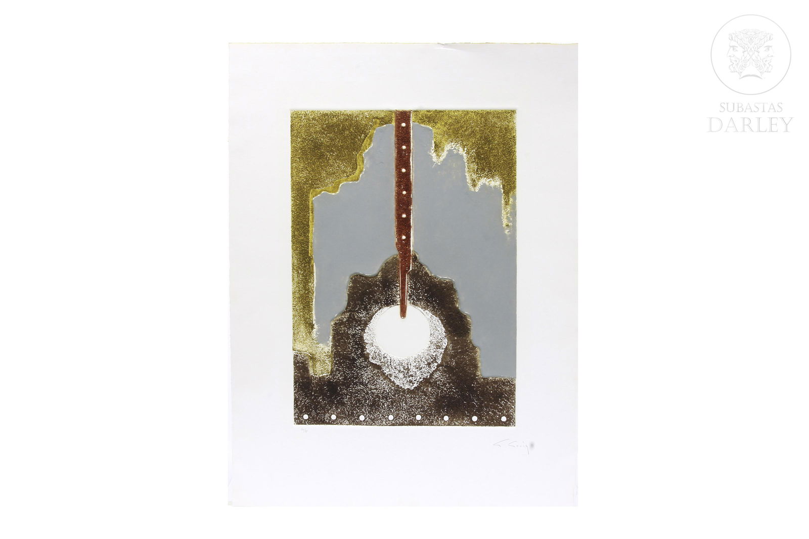 Salvador Soria (1915-2010) "Composición": Salvador Soria (1915-2010) "Composición" Grabado sobre papel - Serie 74/75 - Firmado. 77x57 cm