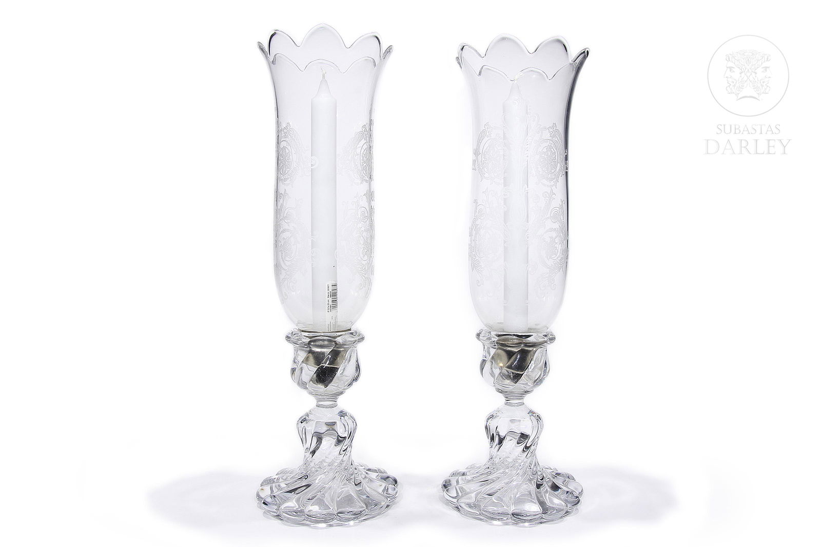 Pair of candlesticks, "Bambou Model", Baccarat, 20th century (1 of 5)