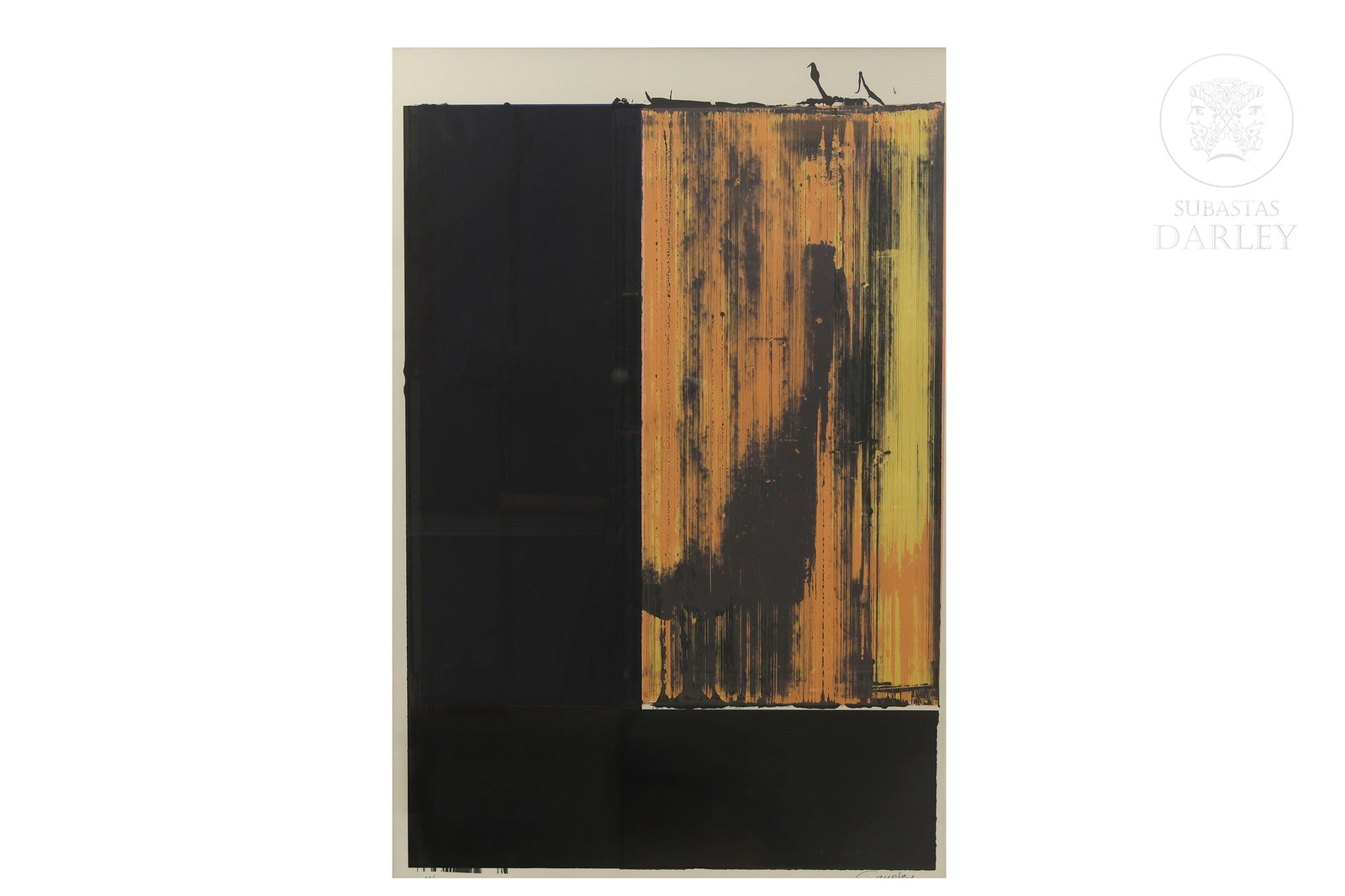 Rafael Canogar (1935) "Untitled (345)", 2009: Colour lithograph on "Connaiseur" plate and paper support. At the bottom left it indicates series "56/99" and the signature "Canogar", located on the right. Published by the Taller del Prado, Madrid.&