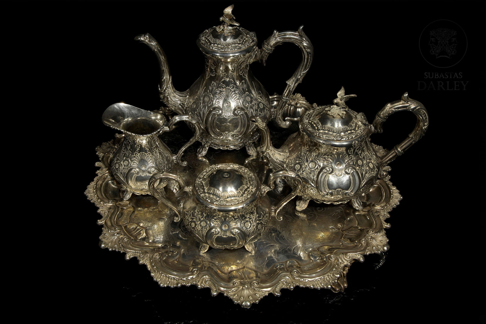 James Dixon and Sons English tea set and tray, early 20th Century (1 of 9)