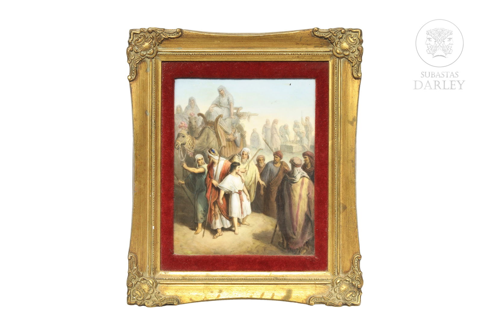 German porcelain plate KPM "Joseph sold by his brothers", 19th century (1 of 6)