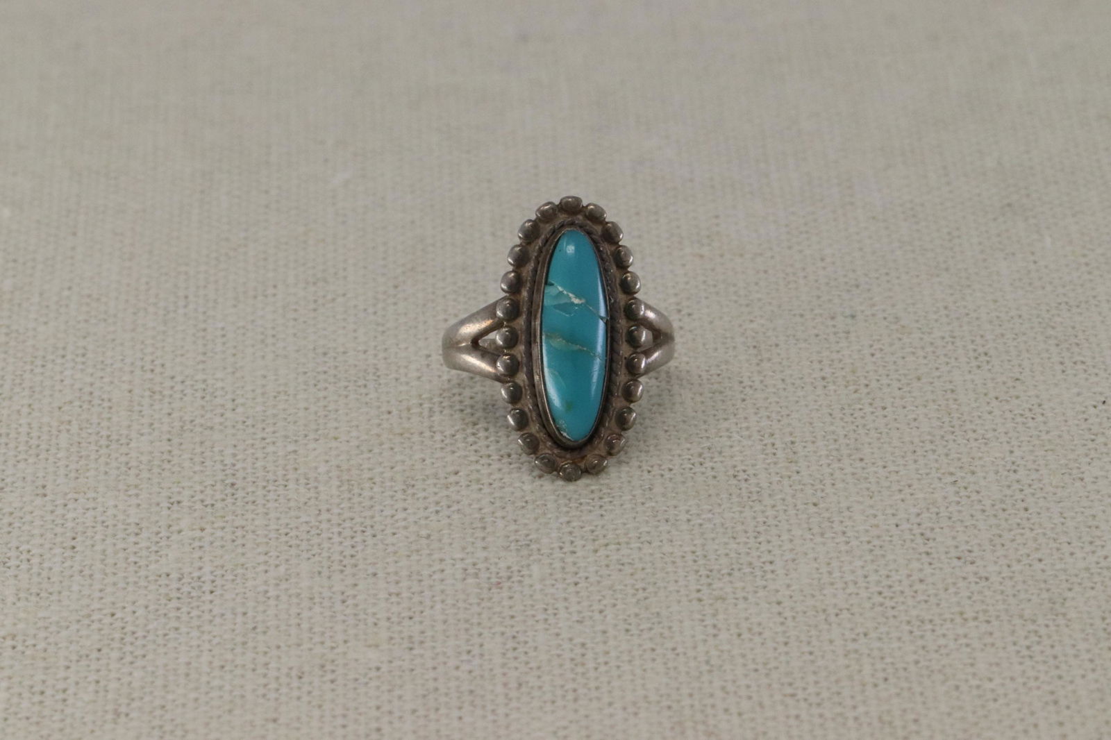 Vintage Turquoise Silver Ring (1 of 2)