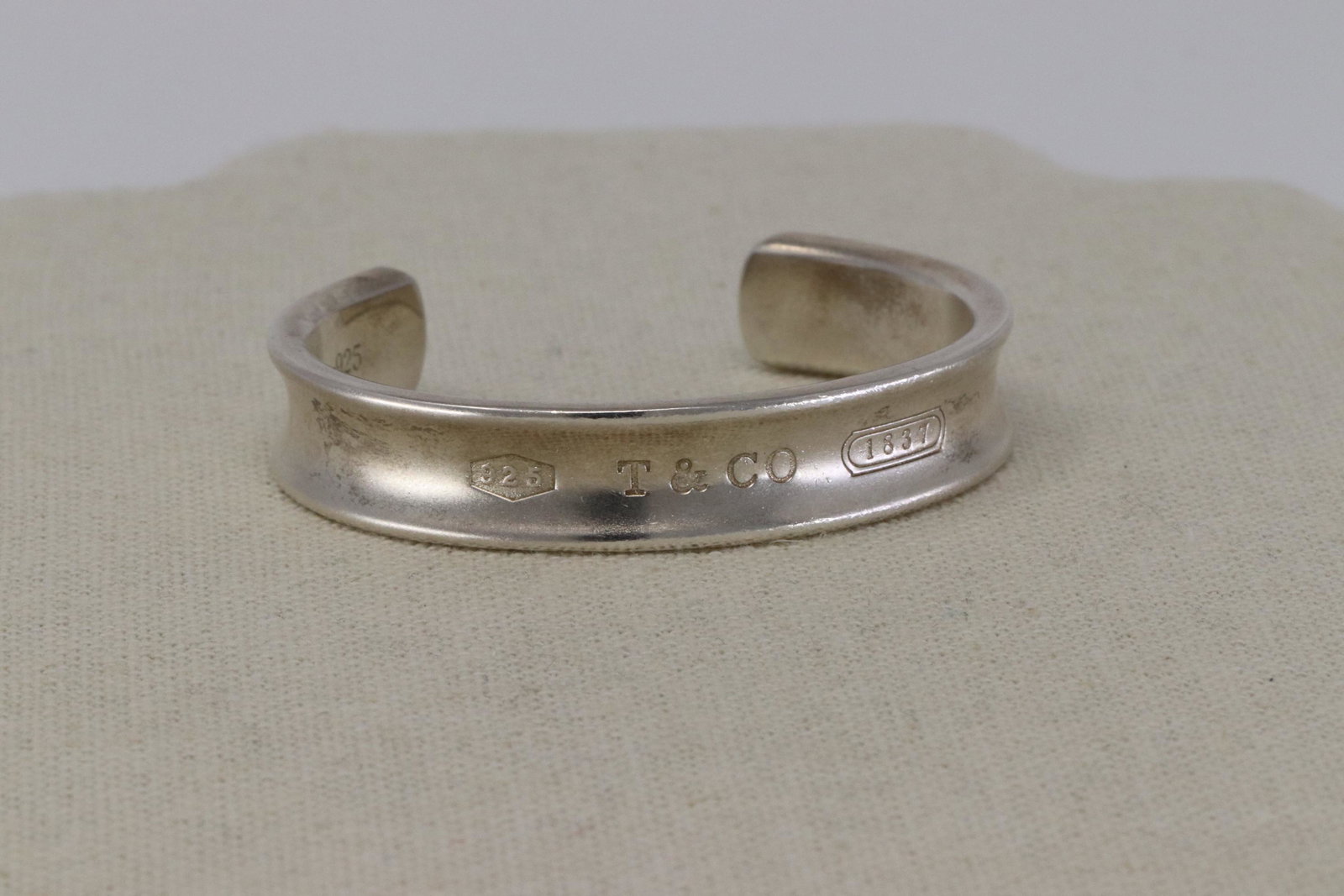 Tiffany & Co Sterling Silver 1837 Open Cuff Bracelet (1 of 3)