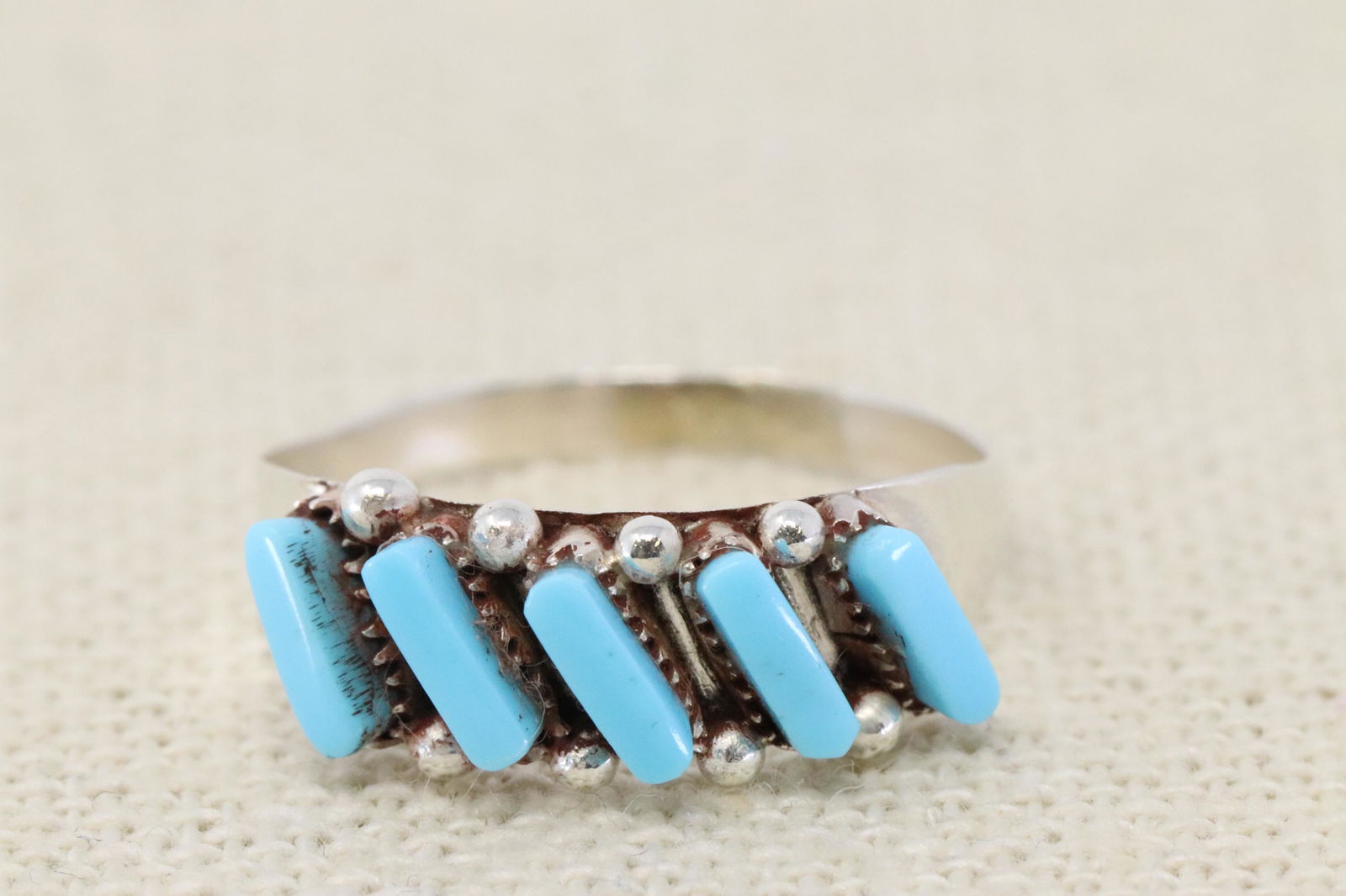 Navajo 925 Silver Turquoise Ring. (1 of 5)