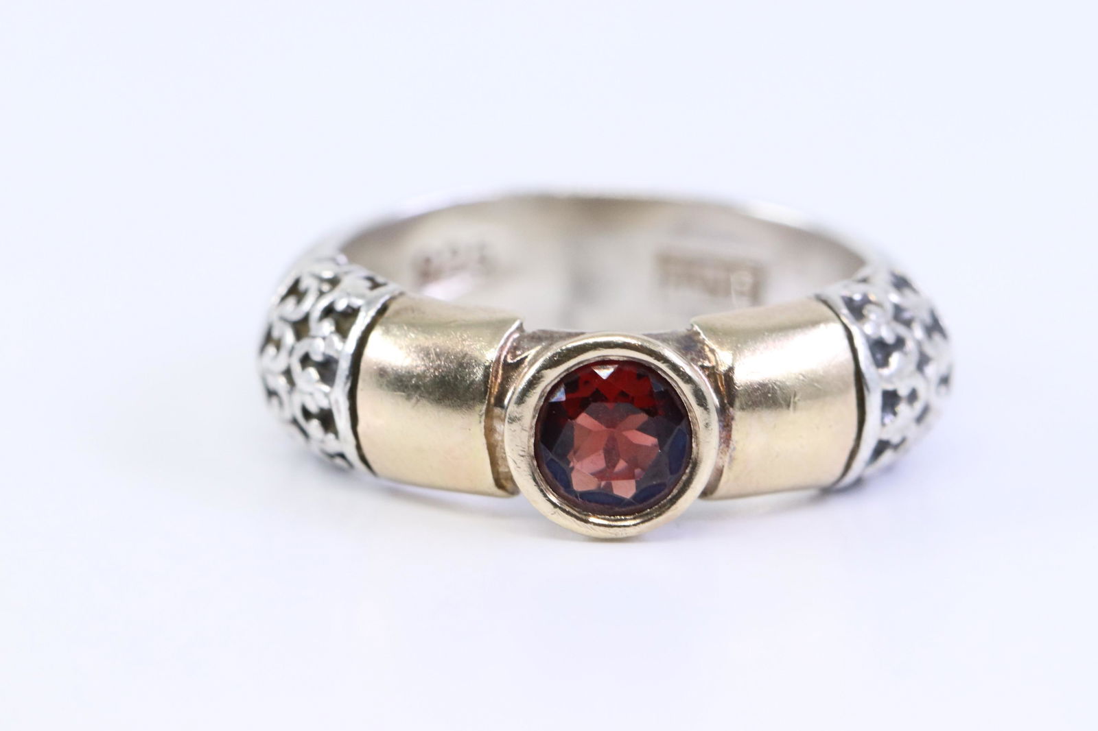 .925 Sterling Silver Garnet Ring (1 of 3)