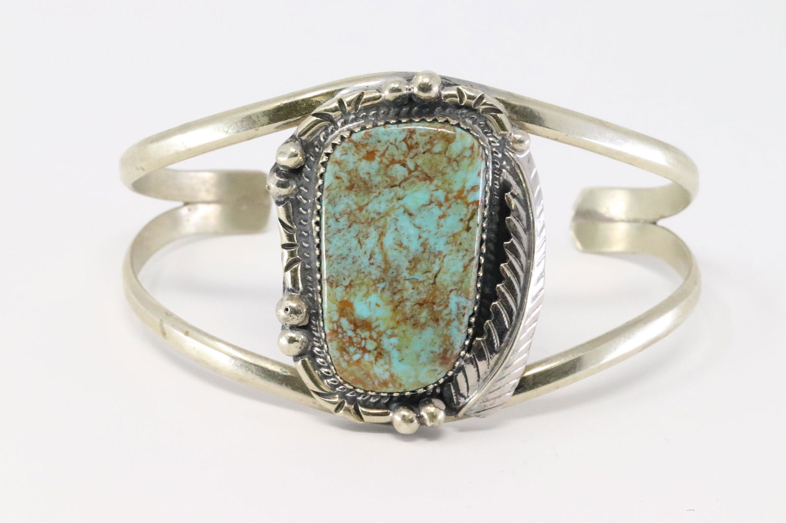 SS Sterling Silver Navajo Bangle (1 of 3)