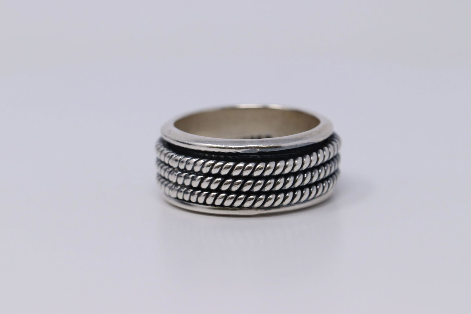 925 silver Mens Spinner Ring (1 of 2)