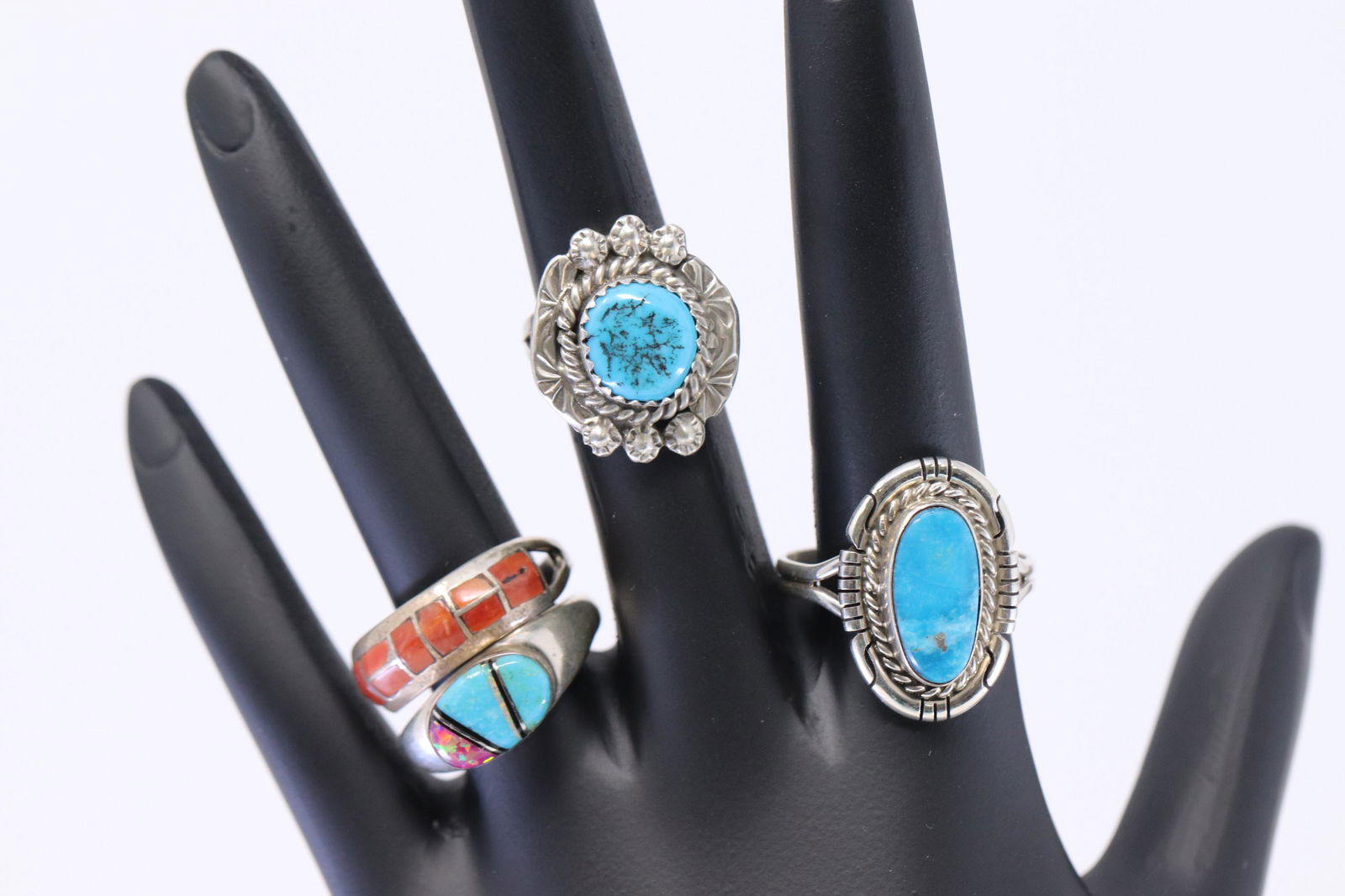 Native American Navajo Lot Of 4 Rings (1 of 3)