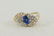 14Kt Sapphire Ring w/ Round Brilliant Diamonds - 2