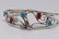 Navajo Sterling Silver Turquoise & Red Coral Cuff