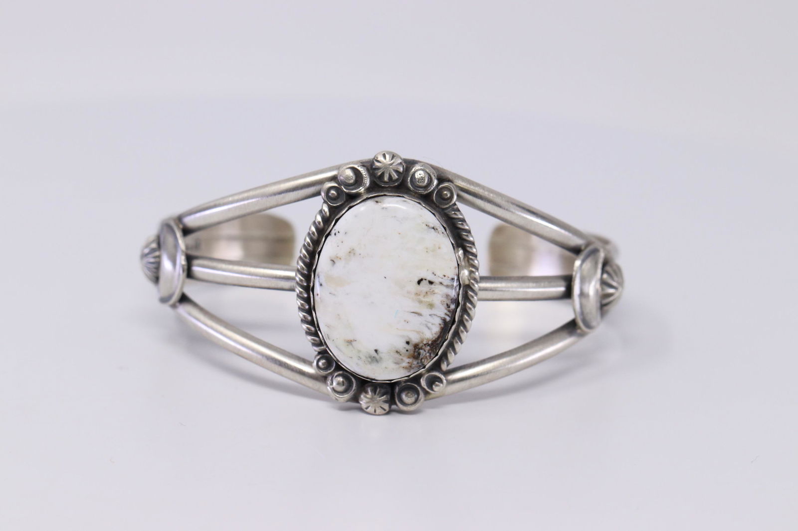 Native American Navajo Handmade White Buffalo Turquoise (1 of 4)