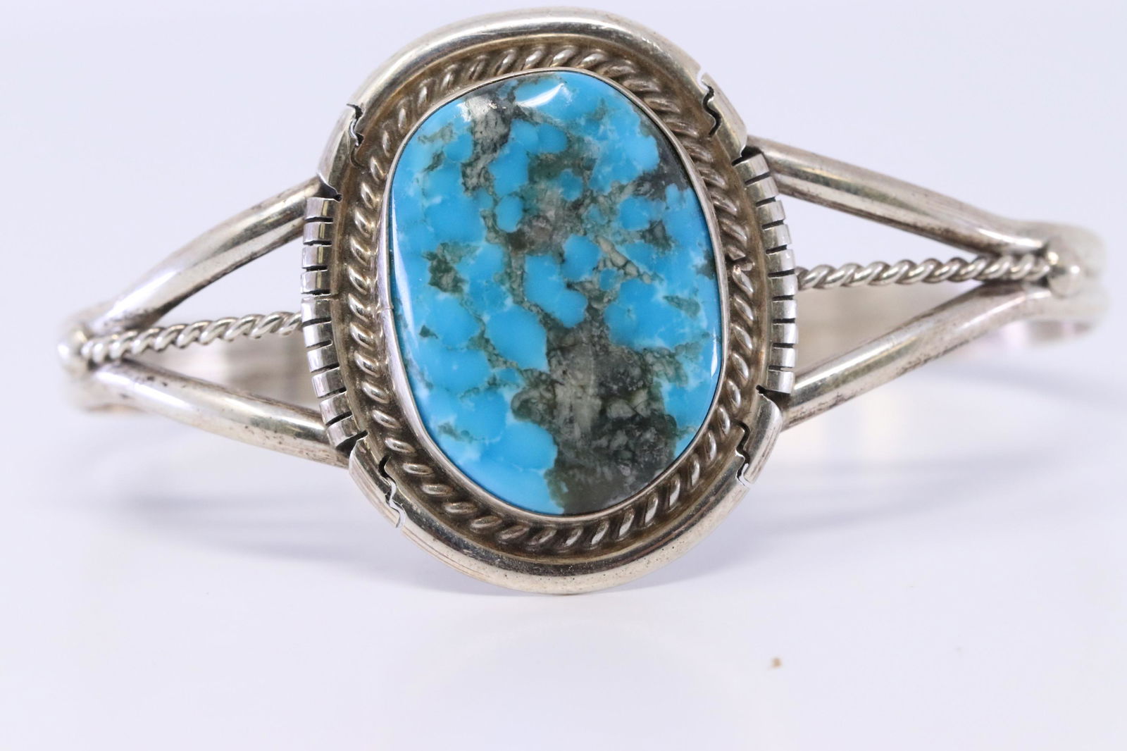 Navajo Native Blue Ridge Turquoise Sterling Silver (1 of 5)