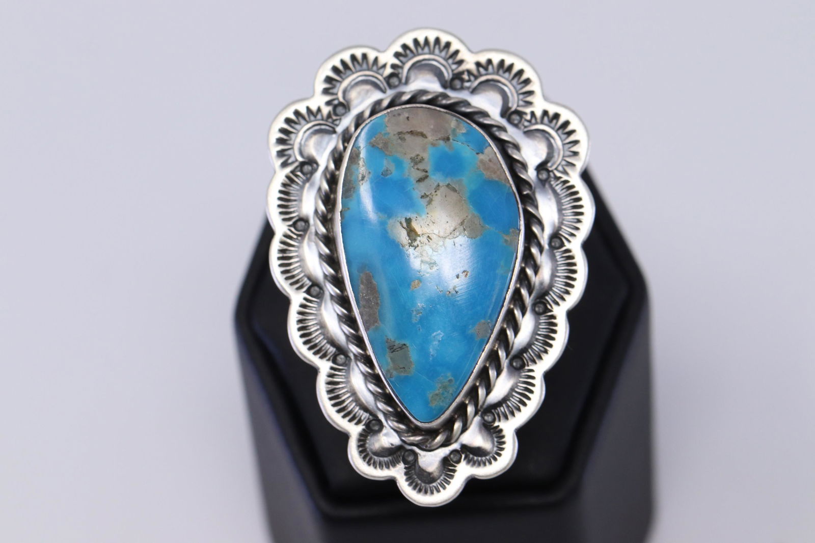 Native American Navajo Sterling Silver Ring Kingman (1 of 4)