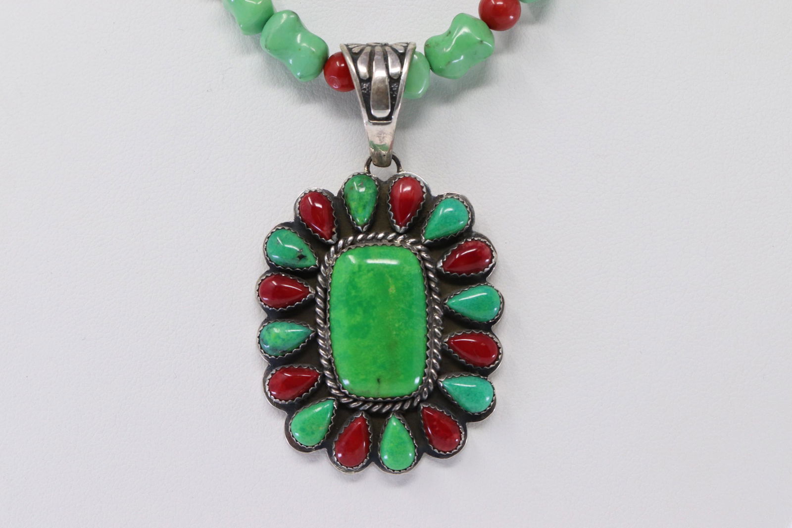 Native American Navajo Handmade Multi-Color Gemstone By (1 of 3)