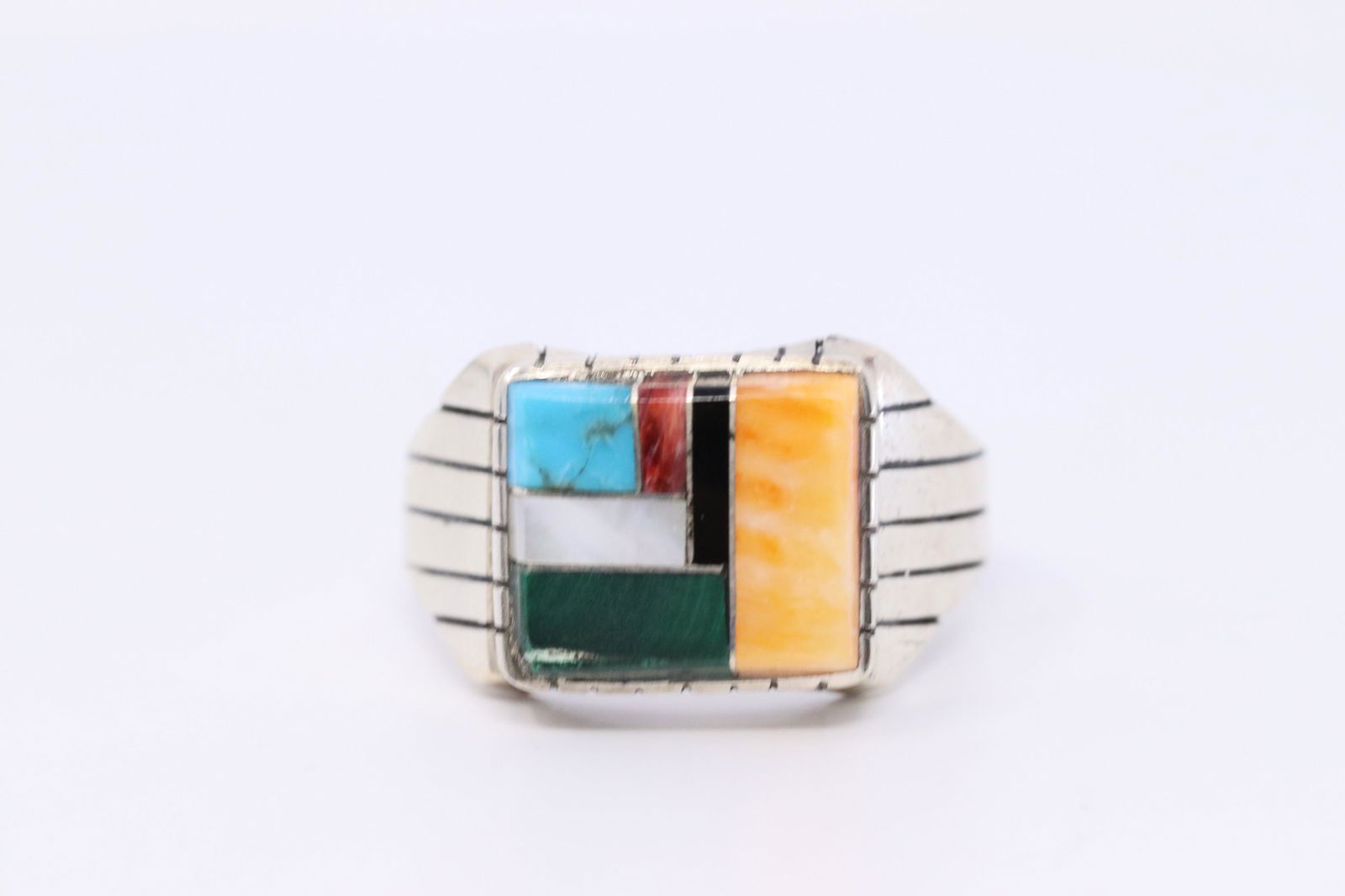 Native American Navajo Multi-Color Inlay Gemstones (1 of 4)
