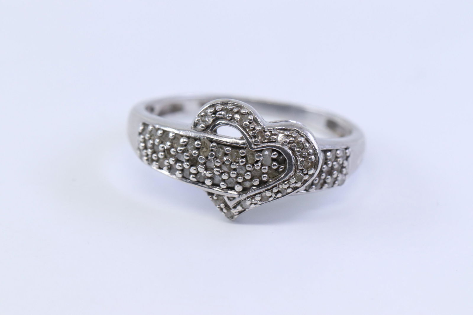 Ladies Diamond Silver Ring (1 of 2)