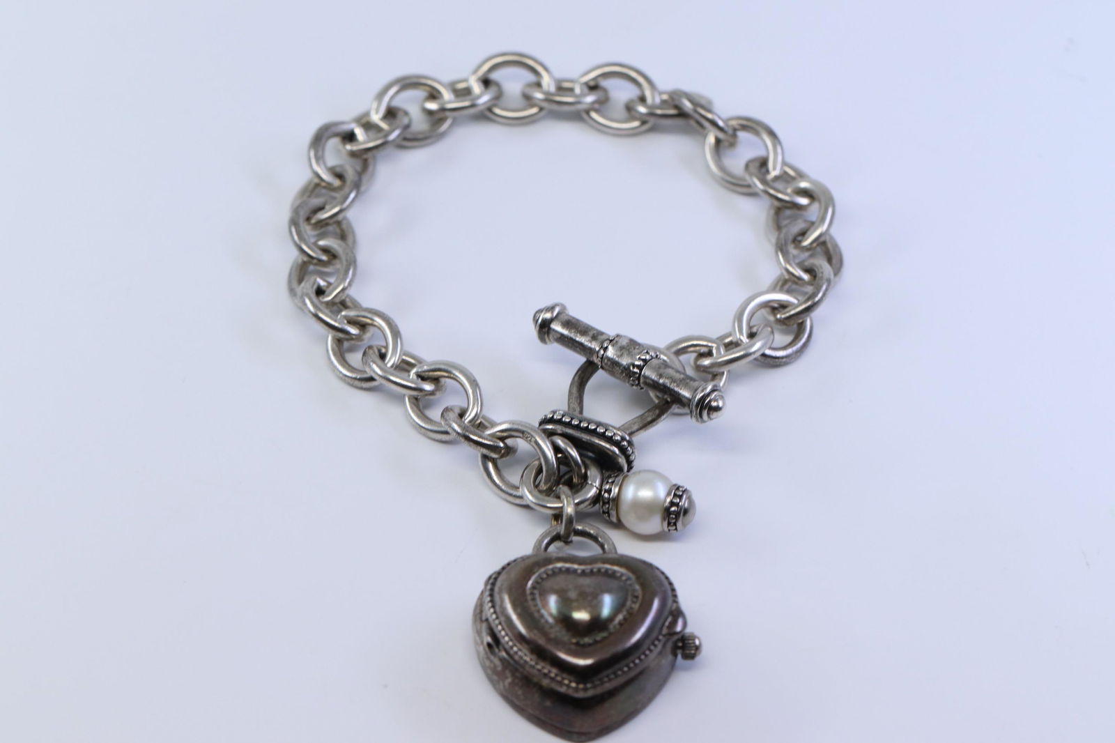 ECCLISSI HEART CHARM LOCKET WATCH BRACELET STERLING (1 of 6)