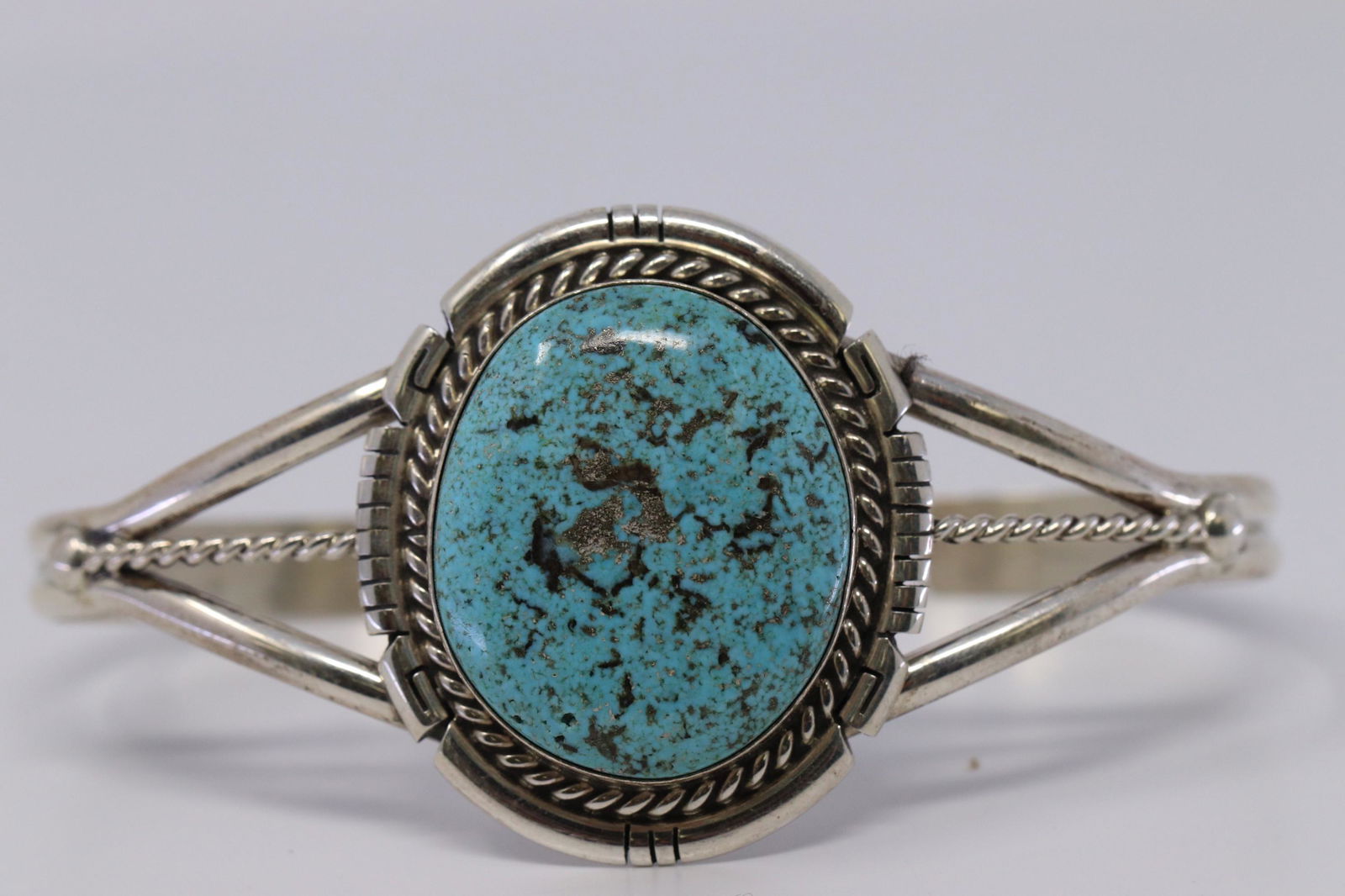 Navajo Native Blue Ridge Turquoise Sterling Silver (1 of 5)