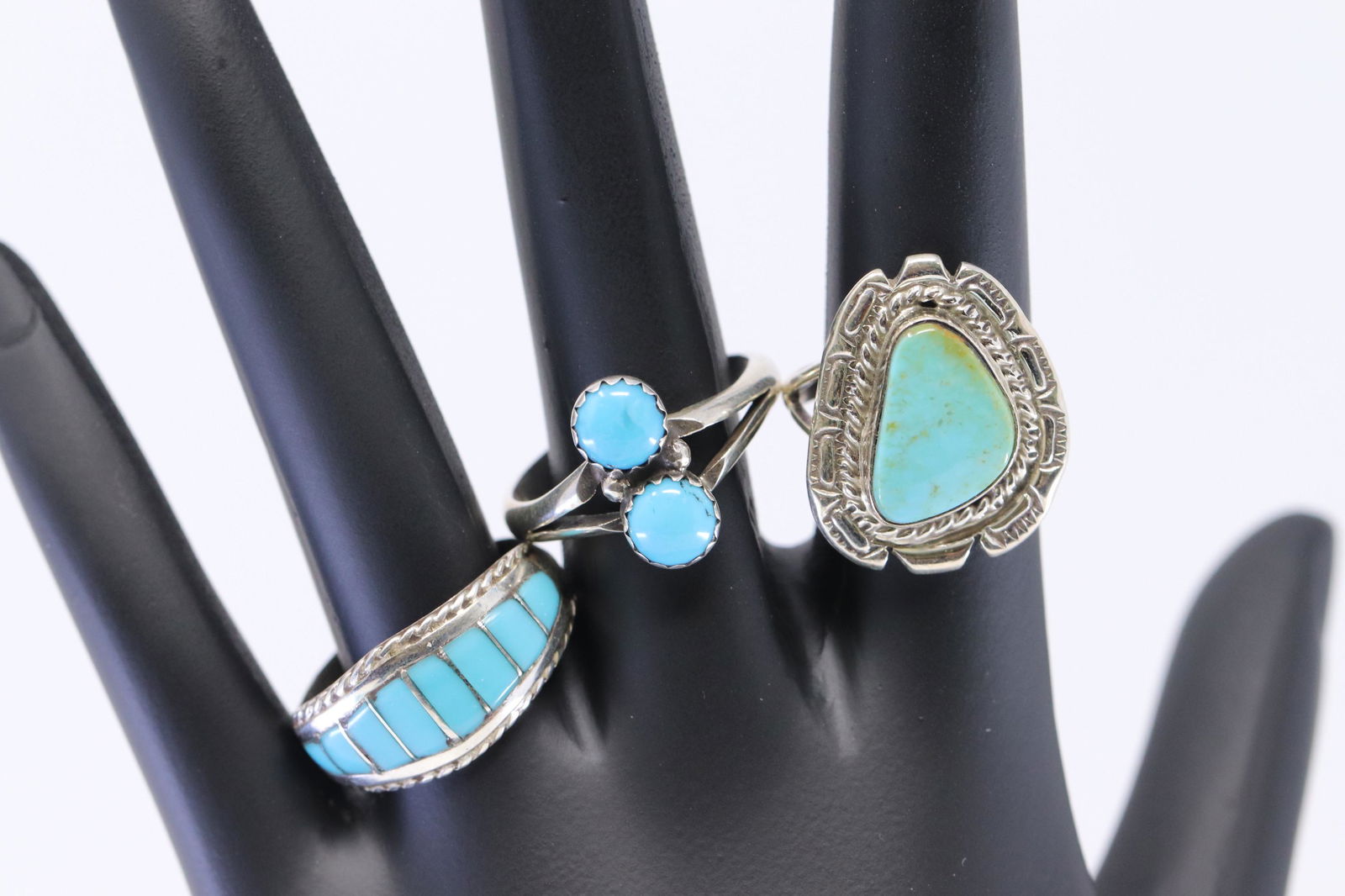 Native American Lot Of 3 Navajo Rings. (1 of 3)