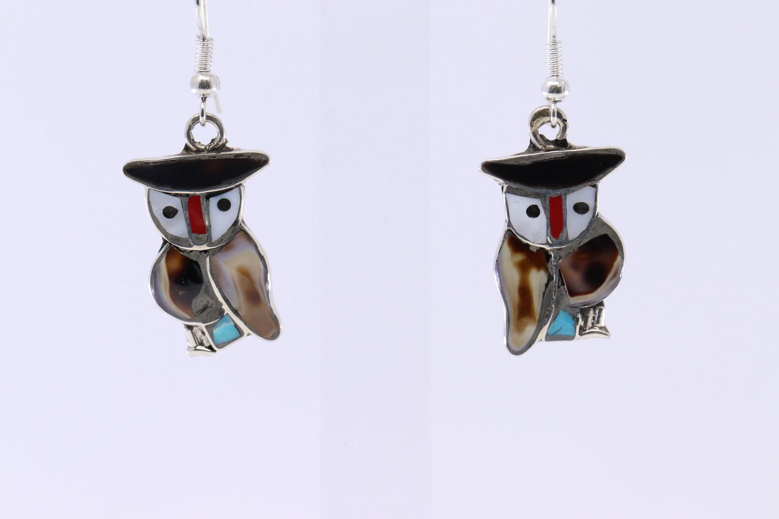 Native American Zuni Handmade Owls Earring's By Pitkin (1 of 3)