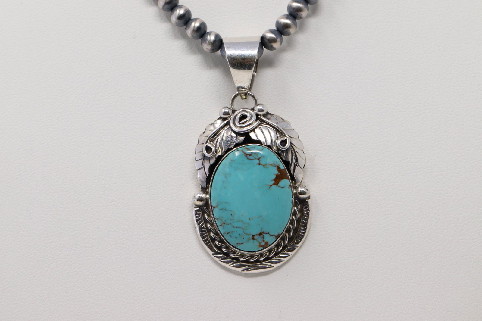 Native American Navajo Handmade Turquoise Necklace By (1 of 5)